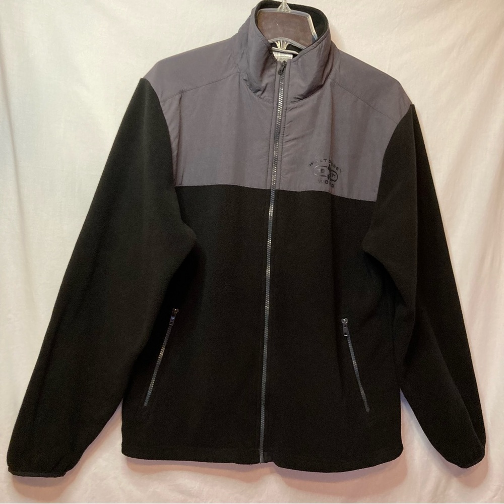 Walt Disney World Mickey Mens Black Fleece Jacket Small Full Zip Disney Parks